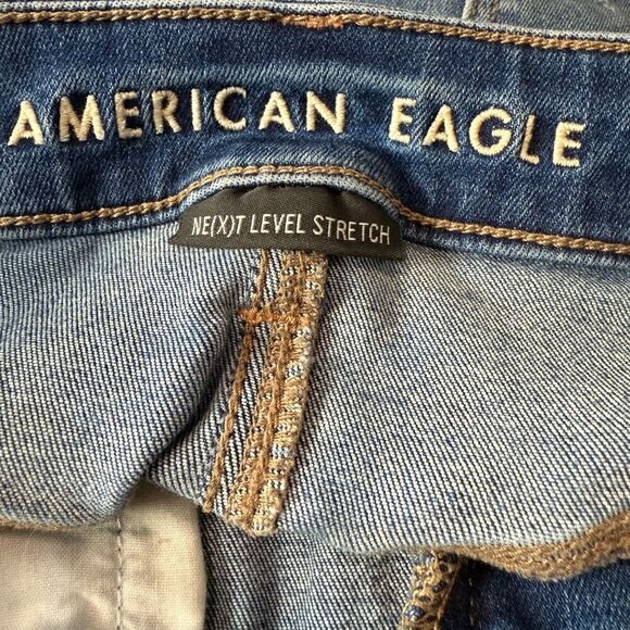 American Eagle Hi-Rise Shortie Distressed Shorts - Picture 6 of 8